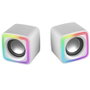 Mars Gaming MSCUBEW Altavoces Gaming RGB 8W Blanco